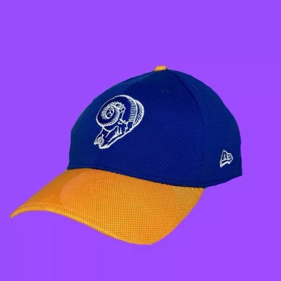 ☀️ New Era Los Angeles Rams 39Thirty NFL Football Stretch Fit Hat Size M-L - Picture 2 of 7